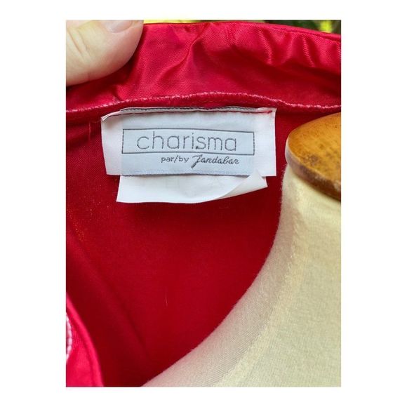 Vintage Charisma Red Velvet Robe 1/2 Zip Long Sleeve Sz M Futureistic - Picture 5 of 16